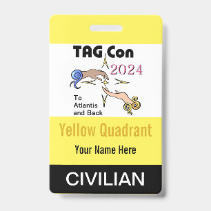 TAG Con 2024 - Quadrant Jaune - Badge Civil