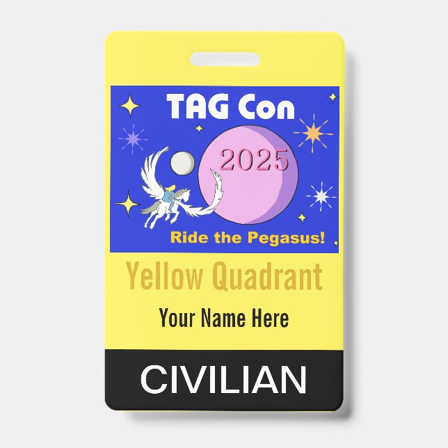 TAG Con 2025 - Quadrant Jaune - Badge Civil (Avant)