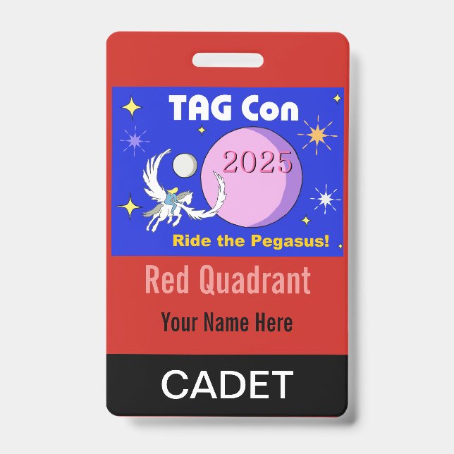 TAG Con 2025 - Quadrant Rouge - Badge Cadet (Avant)