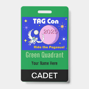 TAG Con 2025 - Quadrant Vert - Badge Cadet