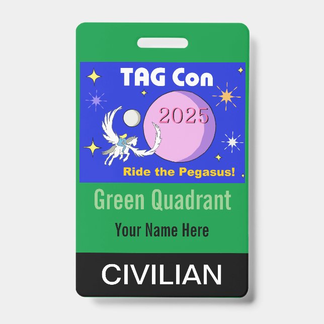 TAG Con 2025 - Quadrant Vert - Badge Civil (Avant)