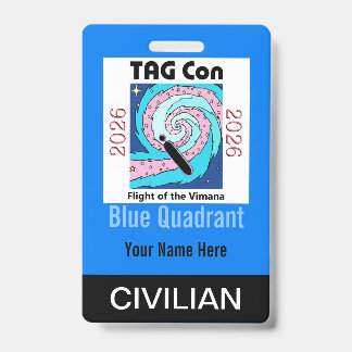 TAG Con 2026 - Blue Quadrant - Civilian Badge