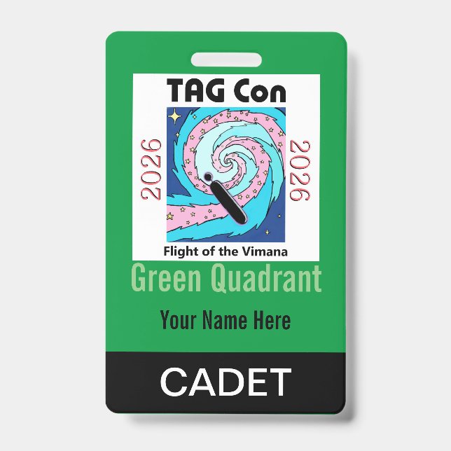 TAG Con 2026 - Green Quadrant - Cadet Badge (Face)