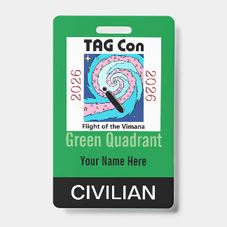 TAG Con 2026 - Green Quadrant - Civilian Badge