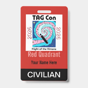 TAG Con 2026 - Quadrant Rouge - Badge Civil