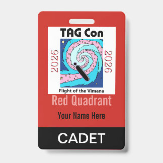 TAG Con 2026 - Quadrant Rouge - Badge de Cadet