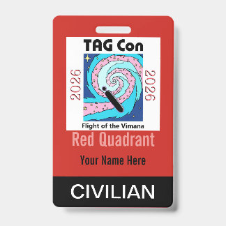 TAG Con 2026 - Red Quadrant - Civilian Badge