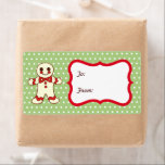 Tag de Noël sucre Cookie Cadeau Étiquette<br><div class="desc">Un joli biscuit de Noël orne ce étiquette de Noël. Utilisez ces étiquettes pour un échange de biscuits, la vente de gâteaux, l'échange de biscuits, cadeau, cadeaux, cadeaux de Noël, paquets, cuisine, boulangerie, jarres, etc... .Les designs sont issus de l'art original. Customisez le étiquette pour qu'il réponde à vos besoins,...</div>