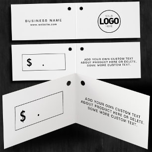 Tag de prix de Hang moderne à deux pliages en blan