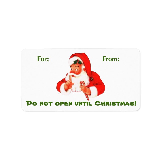 Tag Étiquette secret de Noël (Devant)