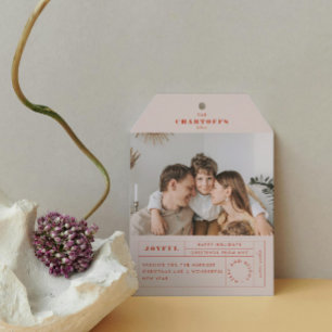 Tag Festif Carte de vacances plat