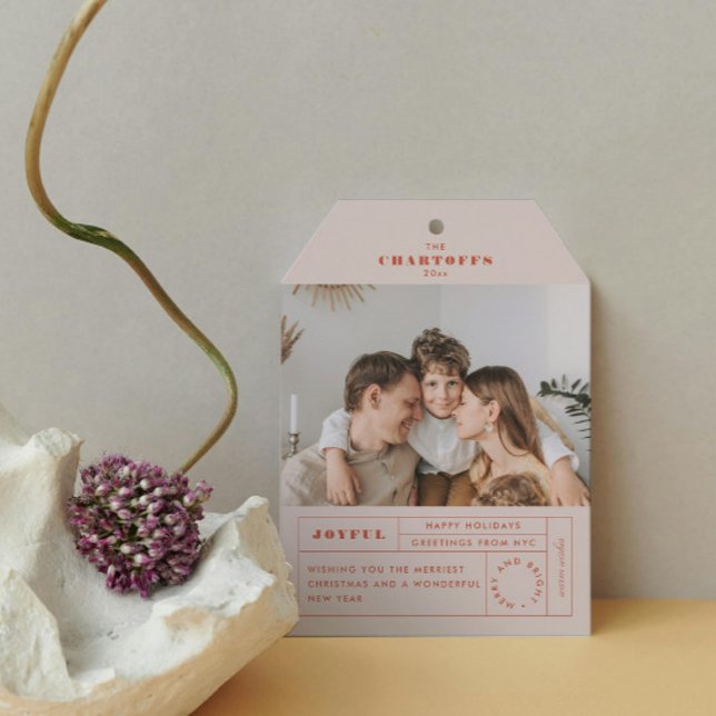 Tag Festif Carte de vacances plat (Créateur téléchargé)