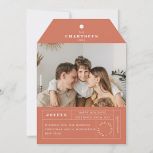 Tag Festif Carte de vacances plat