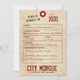 Tag Jeu d'Halloween vintage Invitation