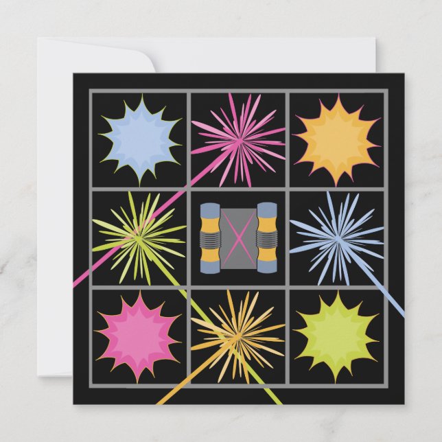 Tag laser Invitations de fête d'anniversaire (Devant)