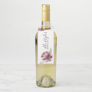Tag Mariage Rose Bohème Étiquette bouteille