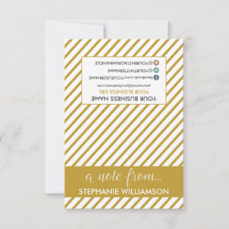 TAG Styliste Cartes pour notes personnalisés (or)