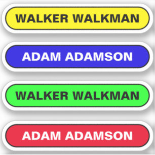 Tags Mon nom personnalisé - Stickers école impermé