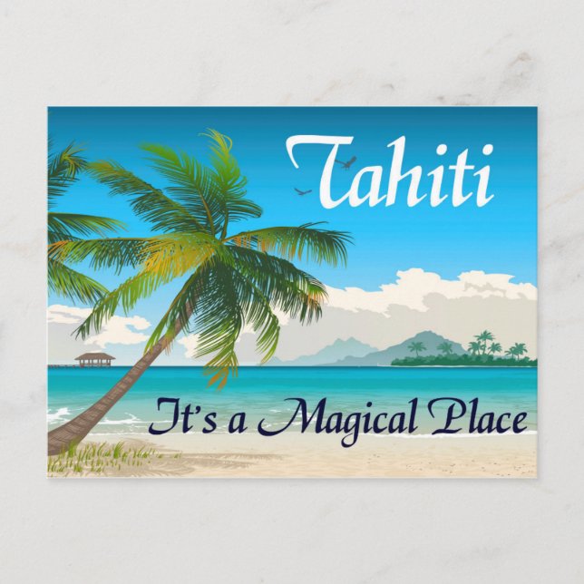 Tahiti est une carte postale Magique Place (Devant)