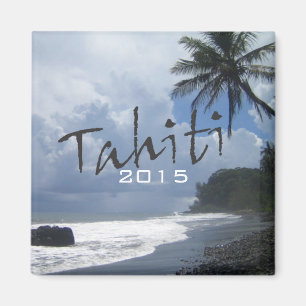 Tahiti Voyage Souvenir Frigo Magnet Changement Ann