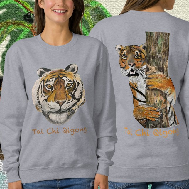 Tai Chi Qigong Tiger Sweatshirt féminine (Créateur téléchargé)