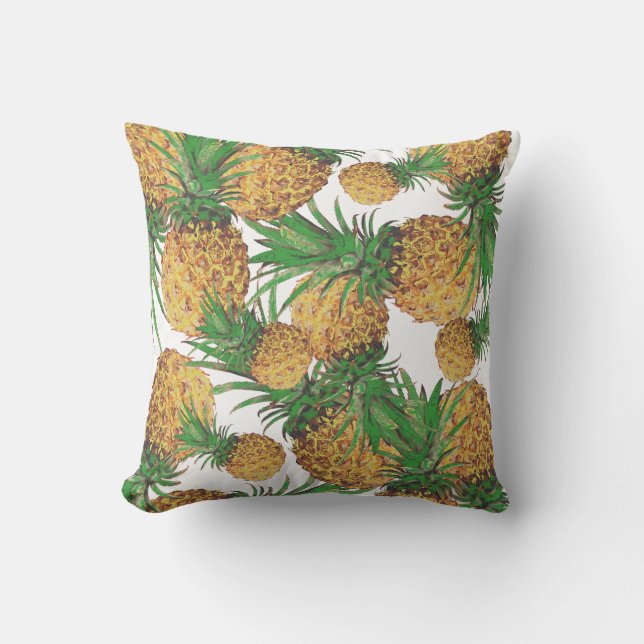 Taie de coussin à motif de ananas stylisé (Recto)