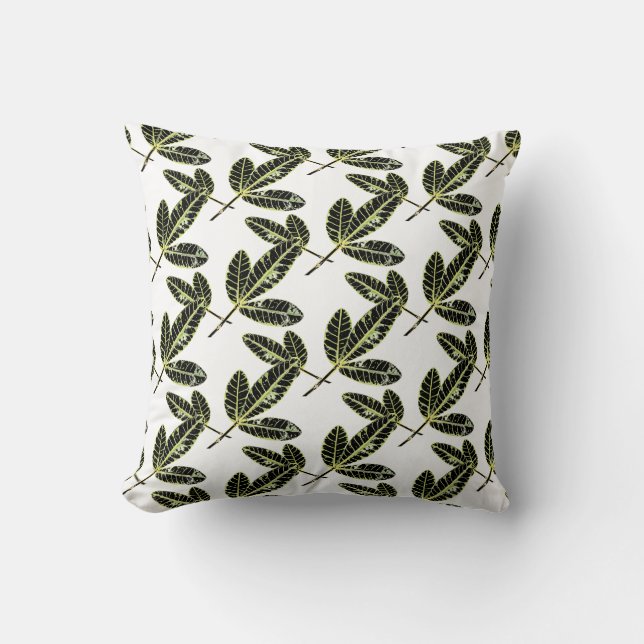 Taie de coussin à motif de feuille de figuier (Recto)