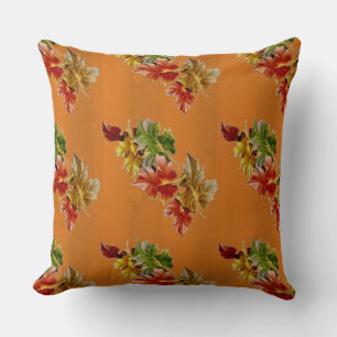Taie de coussin à motif de feuilles d'automne oran