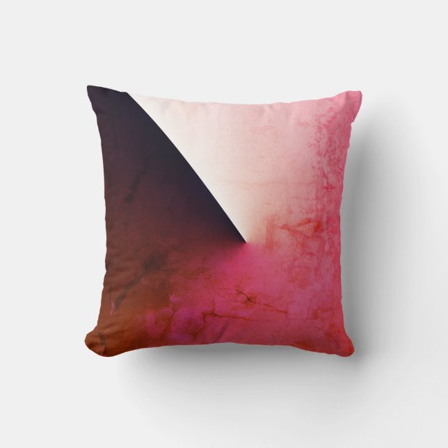 Taie de coussin d'art abstrait rouge marron (Recto)