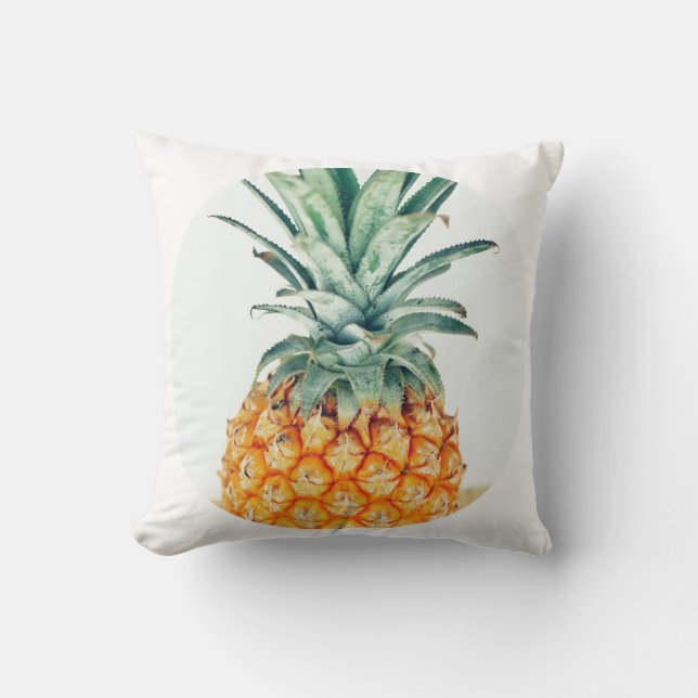 Taie de coussin funky Ananas Dans Un Cercle (Recto)