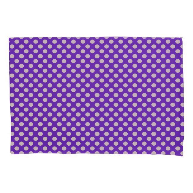 Taie d'oreiller à pois, Cœur Violet (devant)