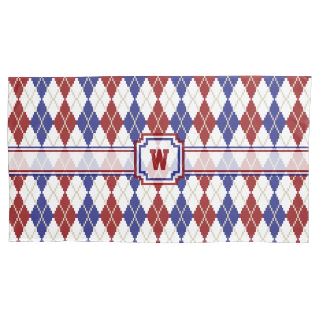 Taie d'oreiller Argyle Americana (devant)