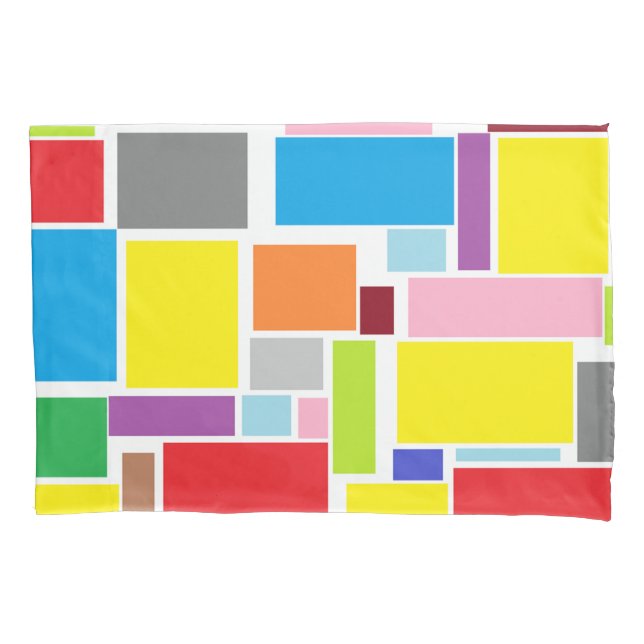 Taie d'oreiller Blocs Vibes Positives (devant)