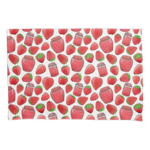 Taie d'oreiller colorée de fraises et de