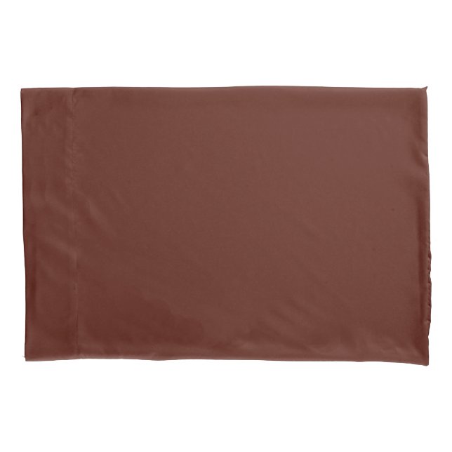 Taie d'oreiller couleur marron Hex 54160A (devant)