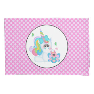 Taie d'oreiller de pièce de filles de licorne