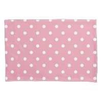 Taie d'oreiller de point de polka de rose rose