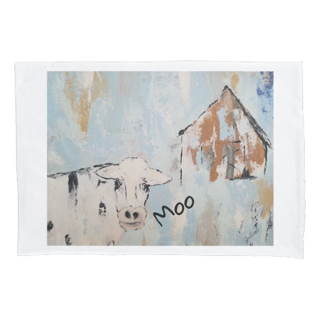 Taie d'oreiller de vache à MOO (devant)