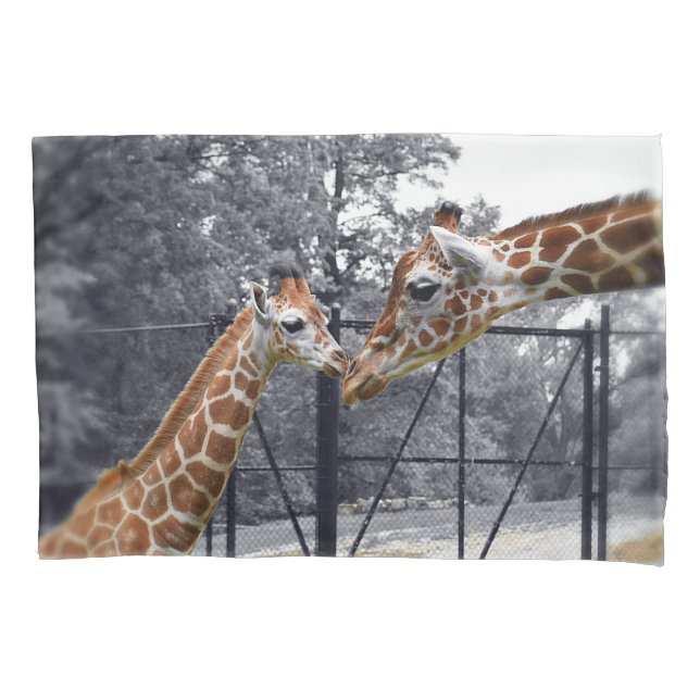 Taie d'oreiller douce de girafes (devant)