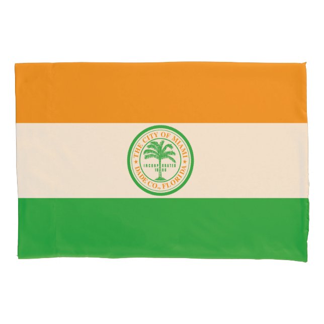 Taie d'oreiller Drapeau de Miami, Floride (devant)