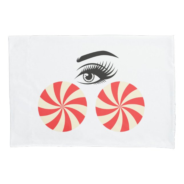 Taie d'oreiller drôle Eye Candy pour femmes - Amus (devant)