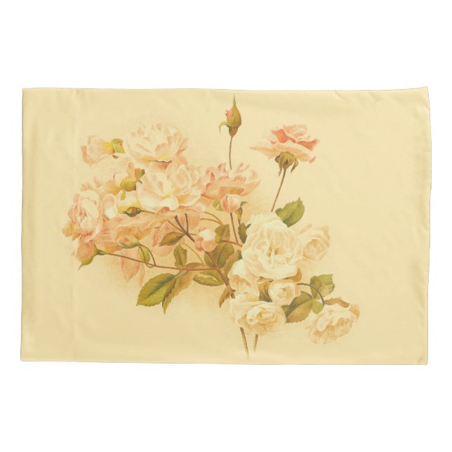 Taie d'oreiller florale de fleur rose de bouquet (Dos)