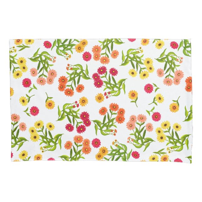 Taie d'oreiller florale de jardin d'été gai (devant)