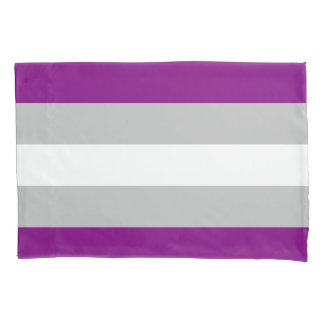 taie d'oreiller Gris-asexuelle de drapeau