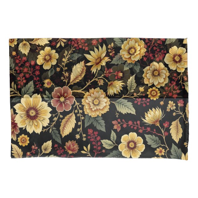 Taie d'oreiller motif fleurs  (devant)