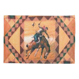 Taie d'oreiller occidentale de cowboy de cavalier