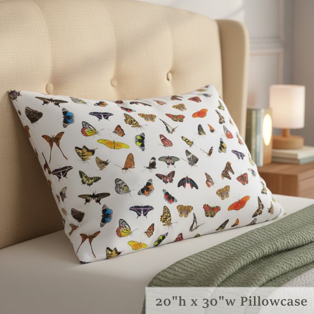Taie d'oreiller Papillons - Un envol de couleurs f (Butterflies pillowcase 🦋)