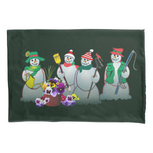 Taie d'oreiller Pensées / Bonhommes de neige 2019