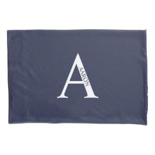 Taie d'oreiller personnalisée avec monogramme et n