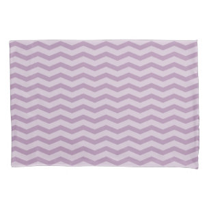 Taie d'oreiller pourpre de motif de zigzag de